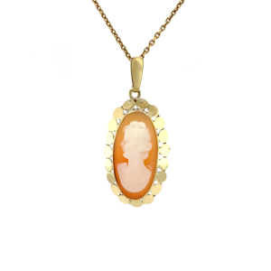 Pendant with cameo 12 krt