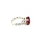vintage White gold ring with tourmaline and diamonds 18 krt