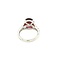 vintage White gold ring with tourmaline and diamonds 18 krt