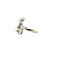 vintage Witgouden ring met diamant 14 krt