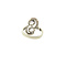 vintage Witgouden ring met diamant 14 krt