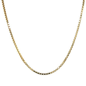 Gold venetian length necklace 14 krt