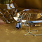 vintage Gouden hanger met hematiet 14 krt
