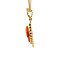 vintage Gouden hanger met bloedkoraal 14 krt