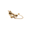 vintage Rose gold brooch with pearl and opal 14 krt