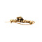 vintage Rose gold brooch with pearl and opal 14 krt