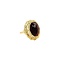 vintage Gold ring with garnet 14 kt