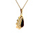 vintage Golden pendant with garnet 14 kt