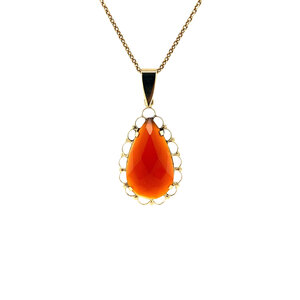 Gold pendant with carnelian 14 ct