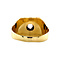 vintage Gouden ring met onyx en glas 14 krt