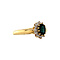vintage Gold ring with sapphire and diamond 18 krt