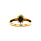 vintage Gold ring with sapphire and diamond 18 krt