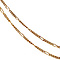 vintage Gold necklace figaro with pendant with garnet 41 cm 14 krt