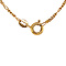 vintage Gold necklace figaro with pendant with garnet 41 cm 14 krt
