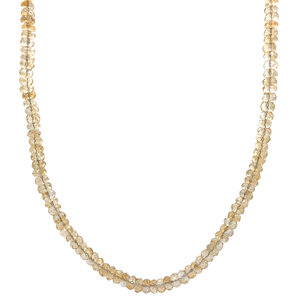 Citrien collier met gouden sluiting 14 krt