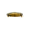 vintage Gouden broche met kobalt glas en roosdiamant 14 krt