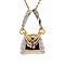 vintage Gouden handtas hanger met diamant 14 krt