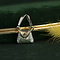 vintage Golden handbag charm with diamond 14 kt