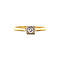 vintage Gouden solitair ring met diamant 14 krt