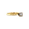 vintage Gouden solitair ring met diamant 14 krt