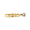 vintage Gouden solitair ring met diamant 14 krt