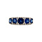 vintage Witgouden ring met saffier en diamant 14 krt