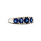 vintage Witgouden ring met saffier en diamant 14 krt