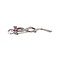 vintage Broche met roze saffier en diamant 12 krt