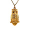 vintage Gold pendant owl 18 krt