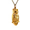 vintage Gold pendant owl 18 krt