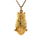 vintage Gouden hanger uil 18 krt