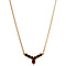 vintage Gold gourmet necklace with garnet pendant 14 kt