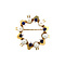 vintage Gold brooch with sapphire and pearl 14 kt
