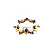 vintage Gold brooch with sapphire and pearl 14 kt