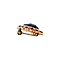 vintage Gold brooch with garnet 14 krt