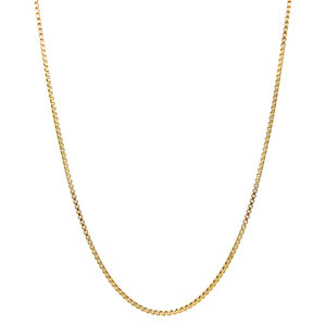 Gold venetian length necklace 14 krt