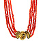 vintage Blood coral necklace with 14-carat gold clasp