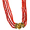 vintage Blood coral necklace with 14-carat gold clasp