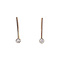vintage Gold stud earrings with diamond 14 kt/900