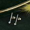 vintage Gold ear studs with diamond 14 krt/900