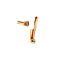vintage Gold stud earrings with diamond 14 kt/900