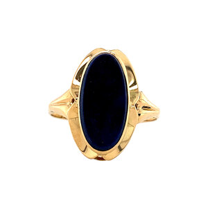 Gouden ring met lapis lazuli 14 krt