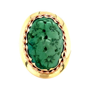 Gold ring with turquoise 14 kt