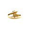 vintage Fantasie ring met parel 12 krt