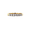 vintage Gold row ring with diamonds 14 krt