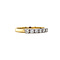 vintage Gold row ring with diamonds 14 krt