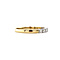 vintage Gold row ring with diamonds 14 krt