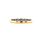 vintage Gold row ring with diamonds 14 krt