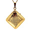 vintage Gold medallion with engraving 14 kt