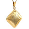 vintage Gold medallion with engraving 14 kt